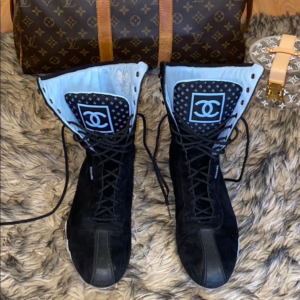 Chanel high top sneakers